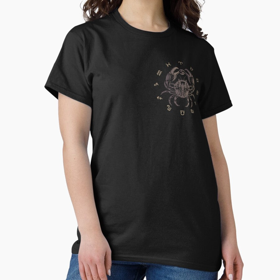 Zodiac Cancer in sepia color Classic T-Shirt