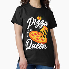 Women Pizza Queen Girl Loves Pizza Funny Pizza Lover Classic T-Shirt