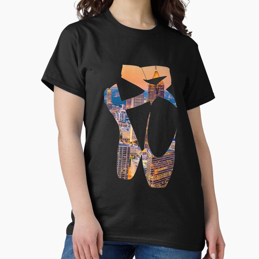 Atlanta Ballet Pointe Shoe Women Girls Classic T Shirt