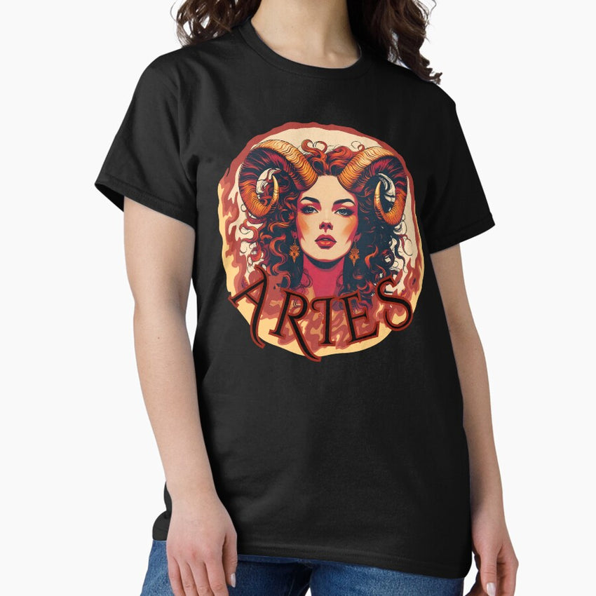 Aries Season Fire Zodiac Sign Power Classic T Shirt