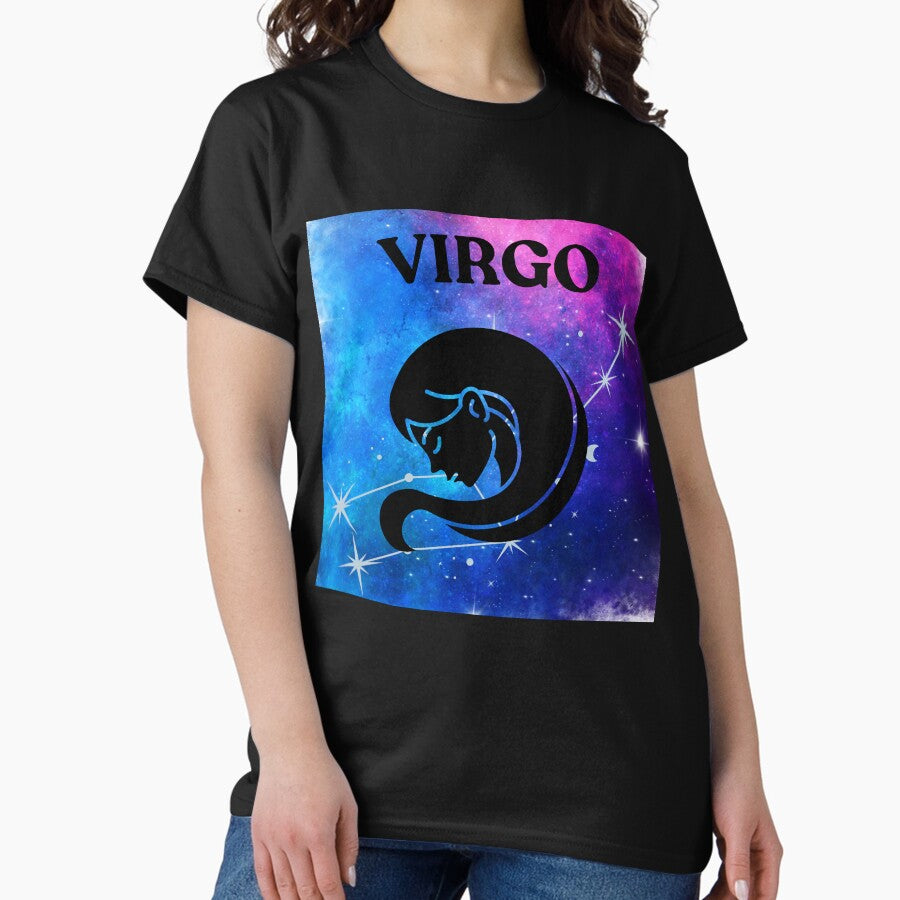 Zodiac Sign - Virgo Line Art Illustration Classic T-Shirt
