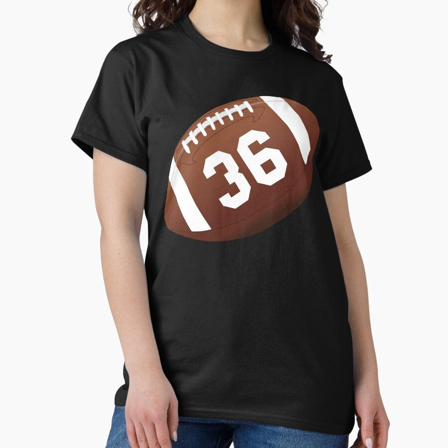 American football ball number 36, thirty six Classic T-Shirt
