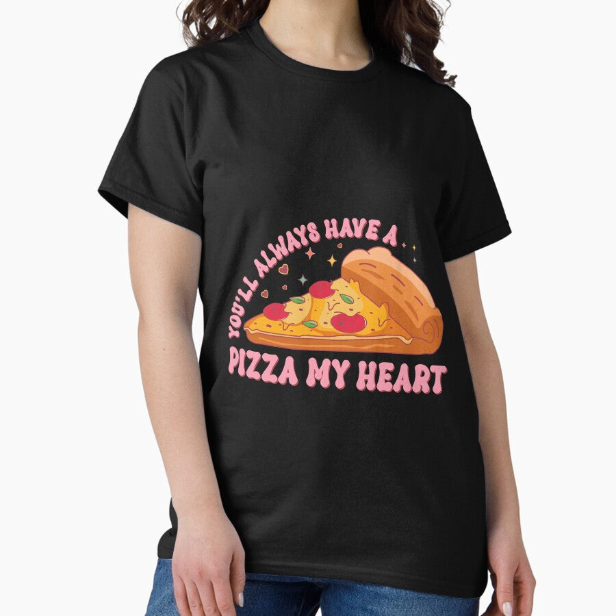 Heartfelt Slice: Designing a Pizza with Love Classic T-Shirt
