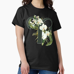Aries Horoscope Zodiac White Orchid Design Classic T Shirt