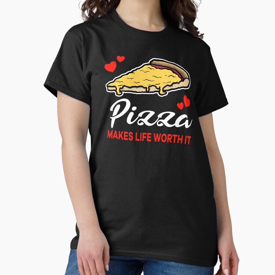 Cheese Pizza makes life worth it saying Classic T-Shirt