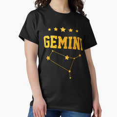 gold Gemini Zodiac Sign gift omniscience gemini sarcastic af Birthday Gift, funny sarcastic saying offended Horoscope Meme for Best Friend bf gf Classic T-Shirt