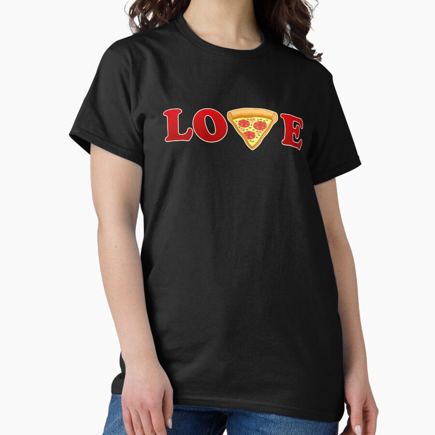 I Love Pizza Fun Cute Novelty Classic T-Shirt
