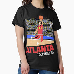 Atlanta Basketball 8 Bit Pixel Art Cartridge Design Classic T Shirt