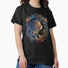 LEO ZODIAC SIGN Midjourney AI Artwork Classic T-Shirt