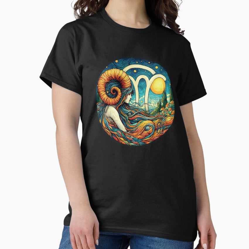 ZODIAC Aries - Astrological ARIRS - ARIRS - ZODIAC sign - Van Gogh style - 15 Classic T-Shirt