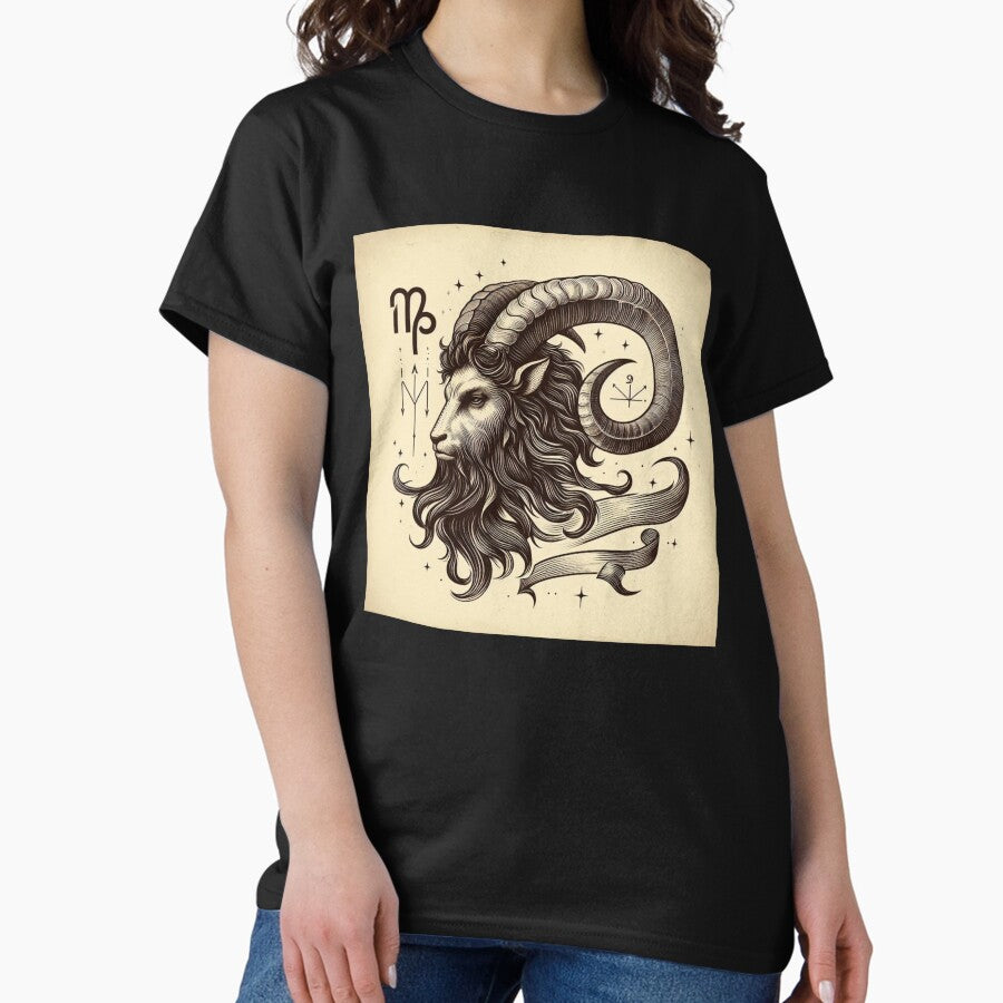 Capricorn Vintage – Retro Zodiac Art Classic T-Shirt