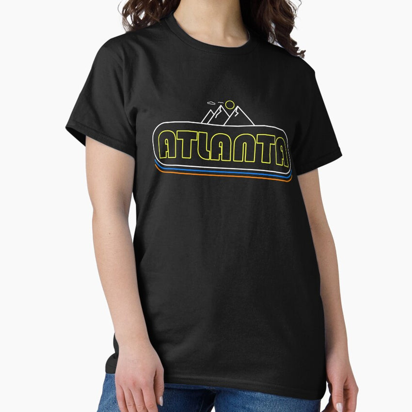 Atlanta Georgia Neon Lights - Souvenir - Gift - Hometown - Hiking - Nature Classic T-Shirt
