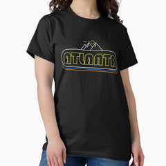 Atlanta Georgia Neon Lights - Souvenir - Gift - Hometown - Hiking - Nature Classic T-Shirt