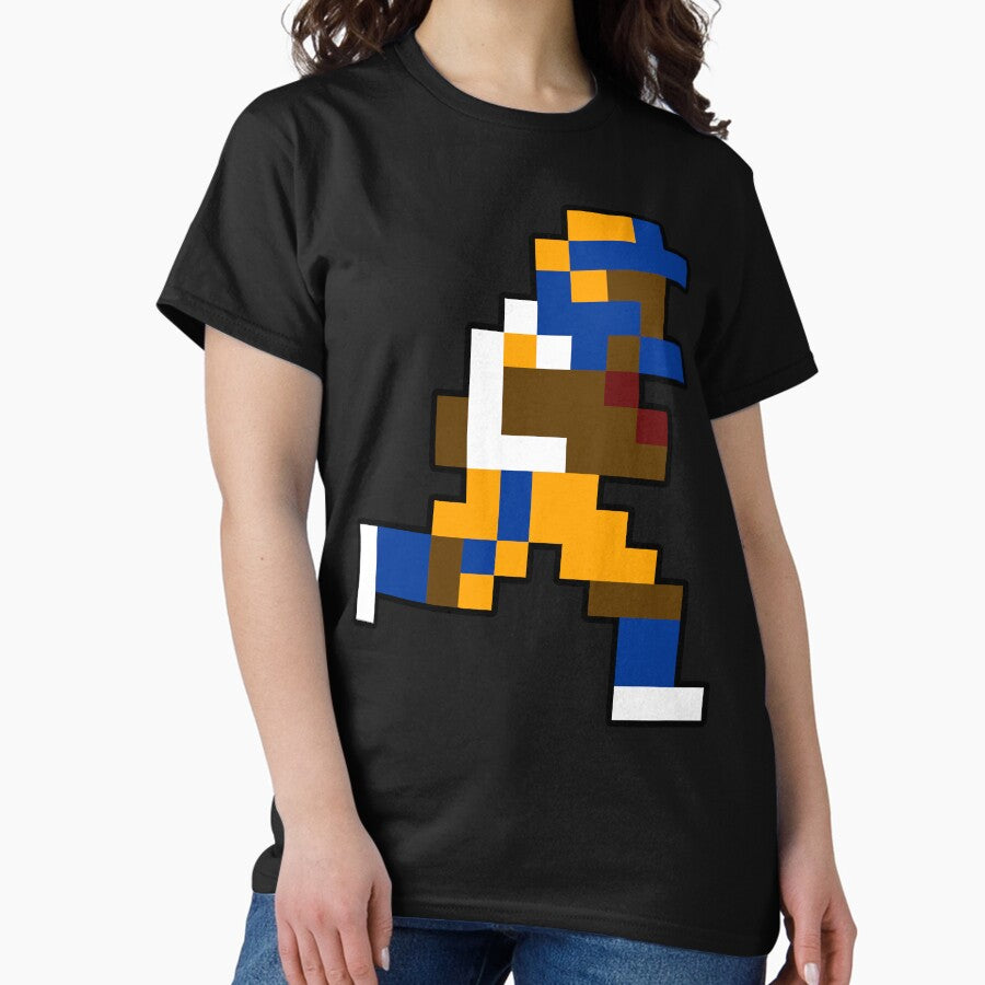 8 Bit Los Angeles Retro Pixel Football Player Classic T Shirt