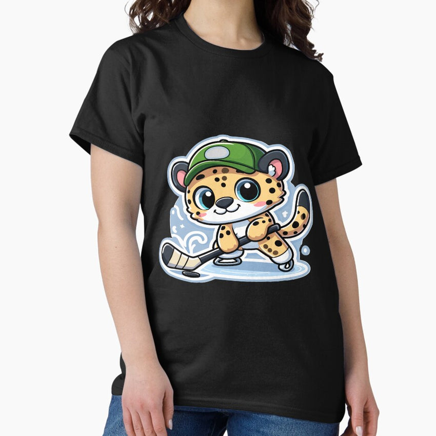 Baby Tiger Green Cap Ice Hockey Classic T-Shirt