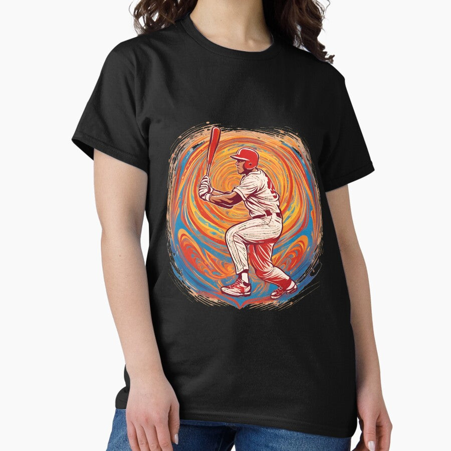 "Swing Into the Vortex" – Psychedelic Baseball Art Classic T-Shirt