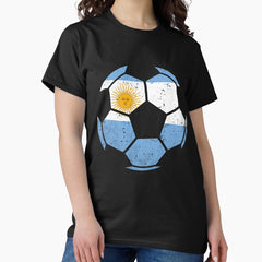 Argentina Soccer Ball Flag Jersey Argentines Football Fan Classic T-Shirt