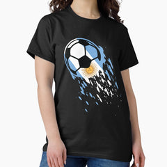Argentina Soccer National Flag Football Fan Jersey Classic T-Shirt