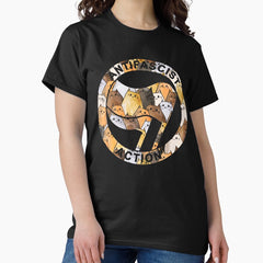 Anti facist Symbol - Cats Anti Facist Flag Classic T-Shirt