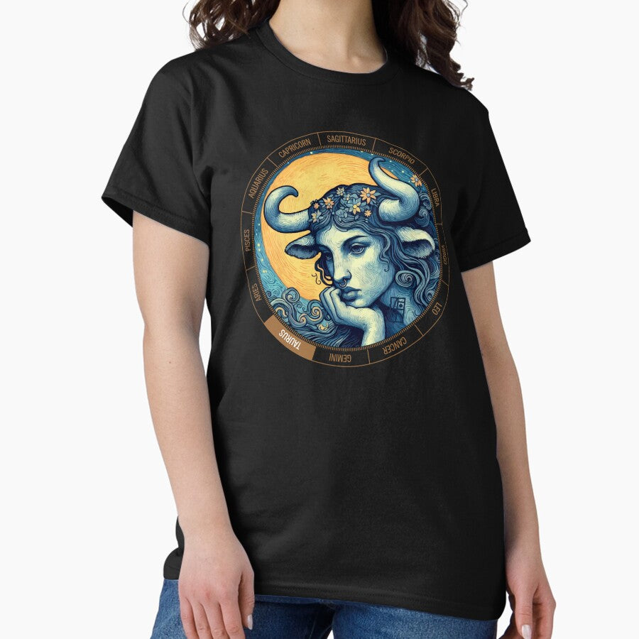 ZODIAC Taurus - Astrological TAURUS - TAURUS - ZODIAC sign - Van Gogh style - 7 Classic T-Shirt
