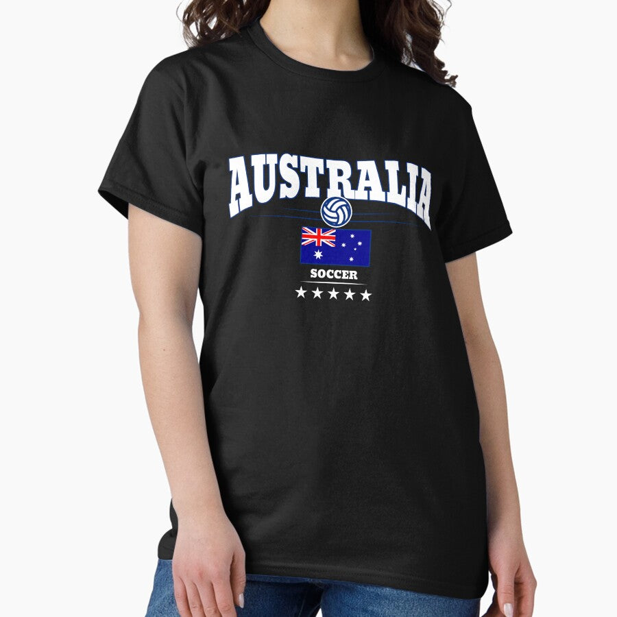 Australia Soccer Football Unisex Graphic Classic T-Shirt