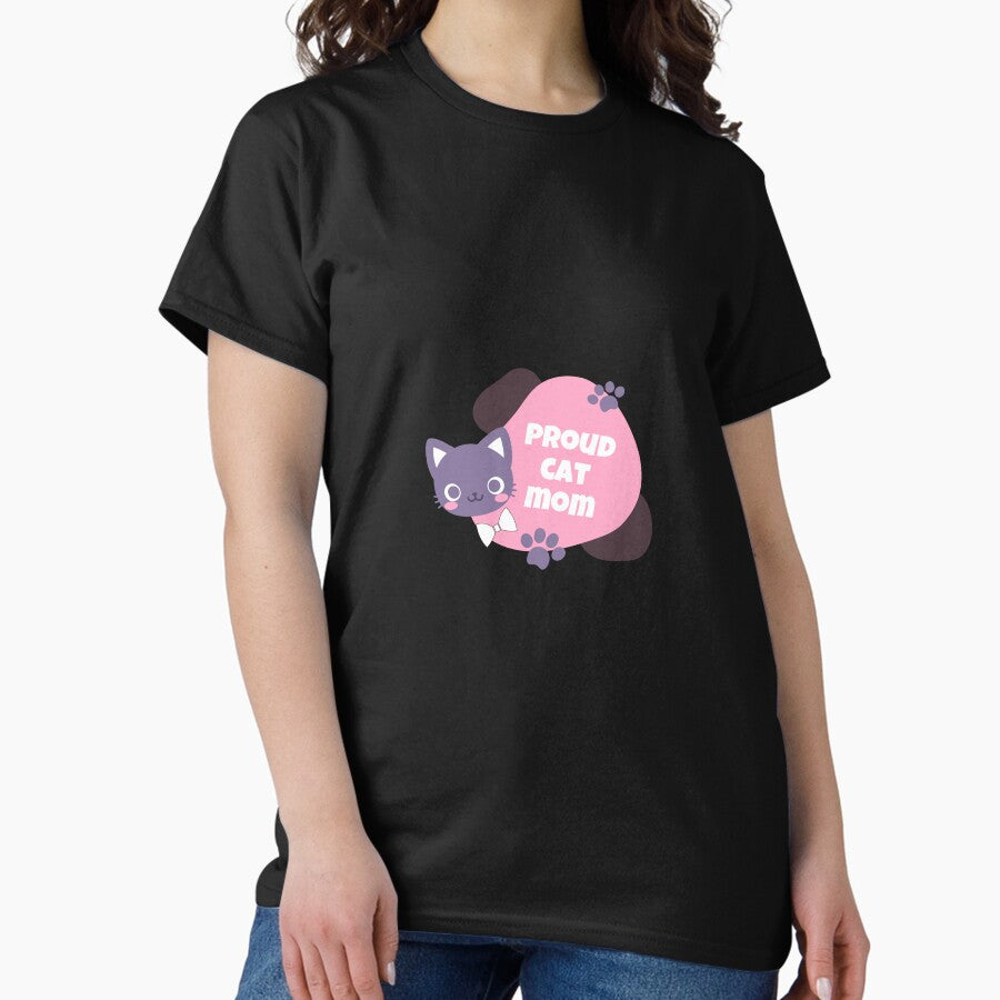 PROUD CAT MOM LOVE Classic T-Shirt