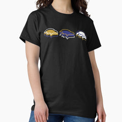 Baltimore Ravens Pattern Black Background Classic T Shirt