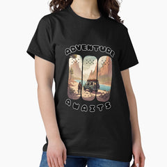 Adventure Awaits For The Wanderlust Travel Lovers For The Holidays And Vacation Classic T Shirt
