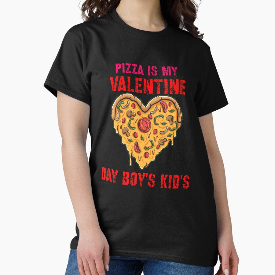 Vintage Pizza is my valentine day boys kids Classic T-Shirt