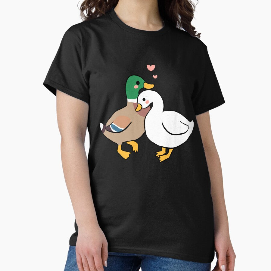 Adorable Ducks Couple In Love Classic T Shirt