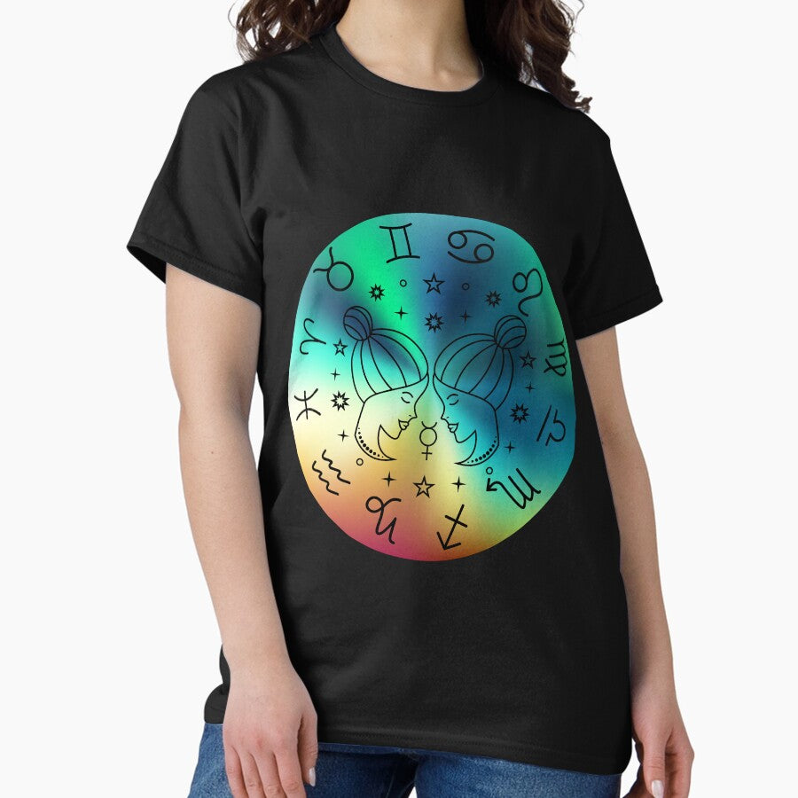 Gemini Zodiac Sign Twins Horoscope Symbol Classic T-Shirt