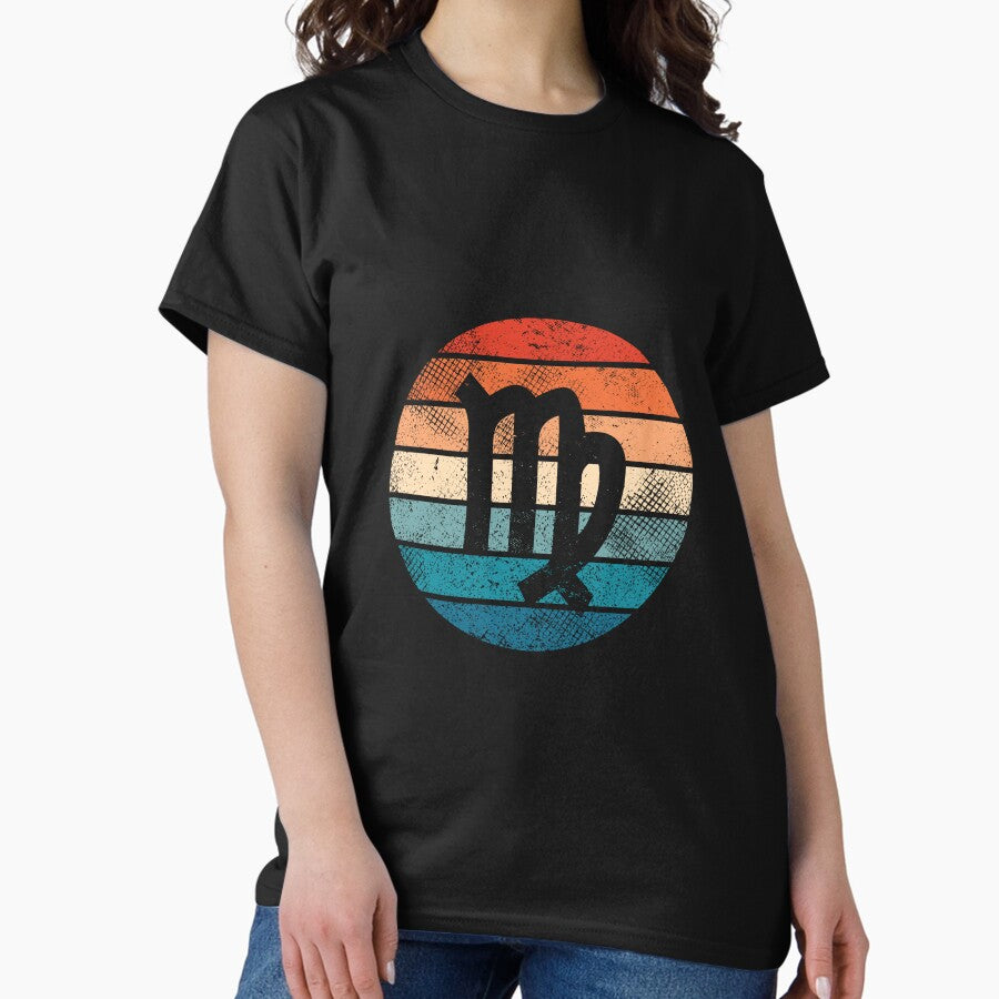 Retro Vintage Zodiac Sign Virgo Symbol Classic T-Shirt
