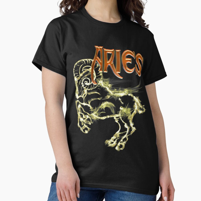 Aries Astrology Zodiac Ram Artwork Classic T Shirt