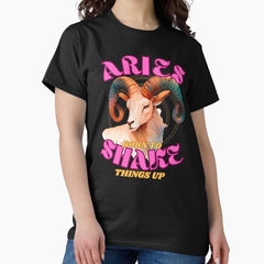 Aries Born To Shake Things Up Aries Lover Classic T Shirt