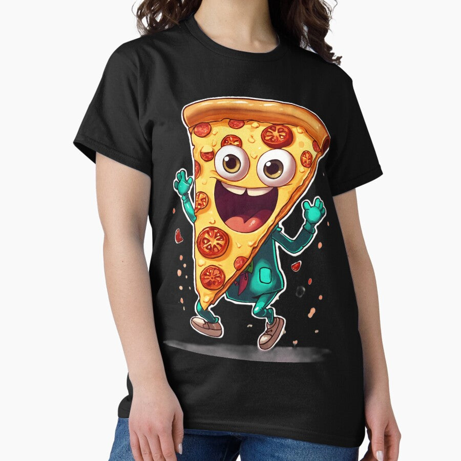 Cartoon Pizza Slice T-Shirts Classic T-Shirt
