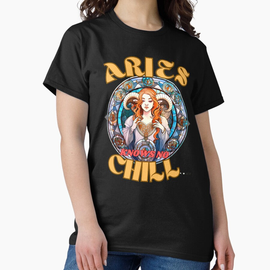Aries Knows No Chill Cute Aries Classic T Shirt