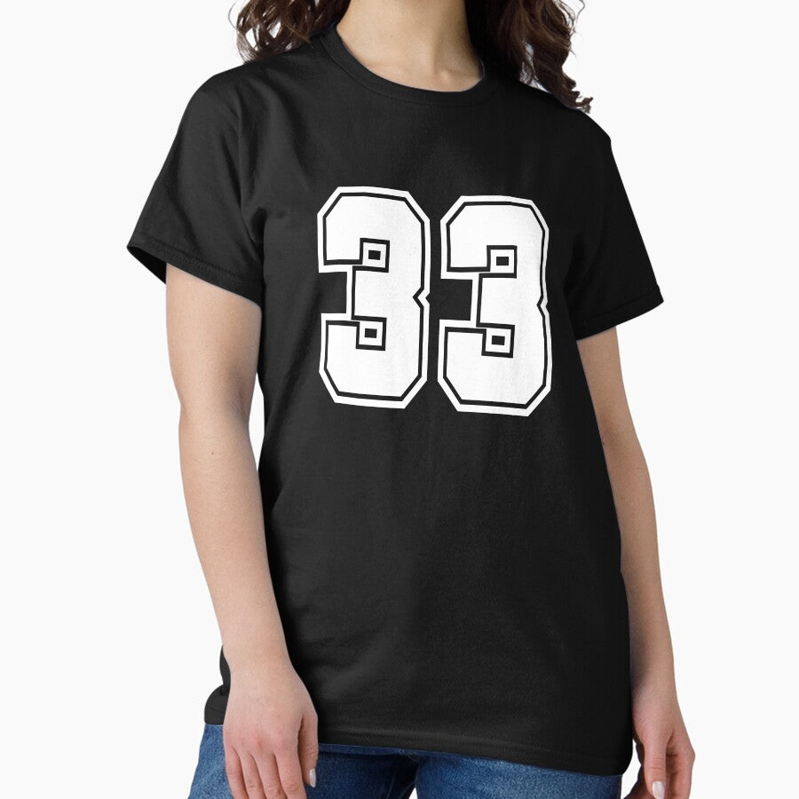 33 shirt number college style football soccer number Classic T-Shirt