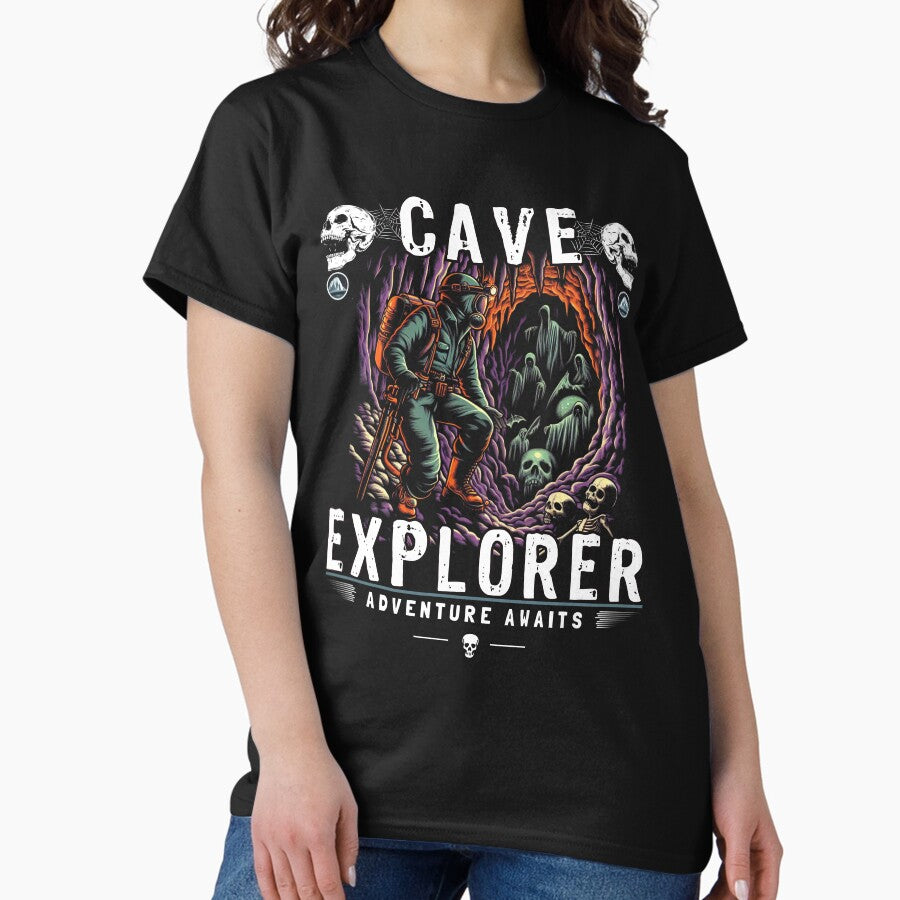 Caving Cave Explorer Adventure Awaits Classic T Shirt