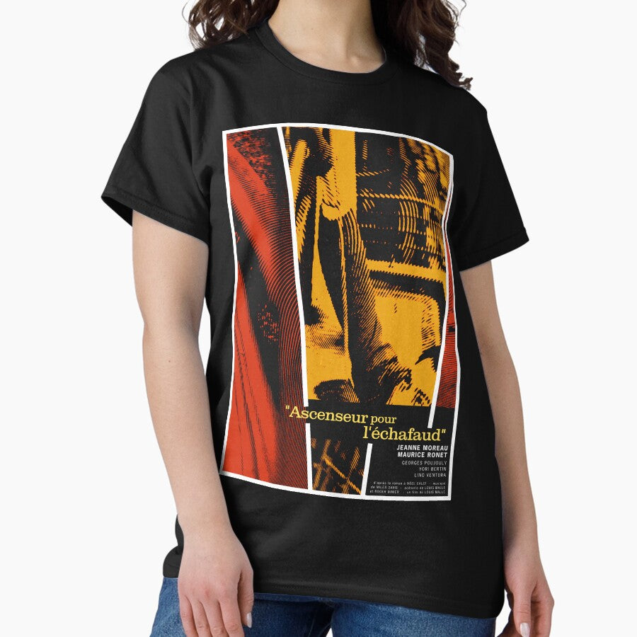 Ascenseur Pour Lchafaudelevator To The Gallows 1958 Movie Poster Design Classic T Shirt
