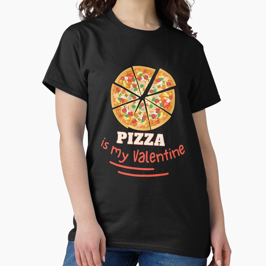 Valentines Day And Pizza Classic T-Shirt