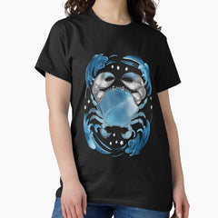 Astrology Zodiac Designs: Cancer, Blue Crab With Silver Claws Classic T-Shirt