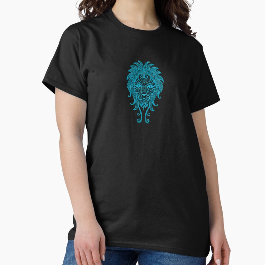 Blue Leo Zodiac Sign in the Stars Classic T-Shirt