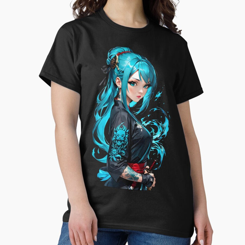 Anime Ninja Girl Classic T Shirt