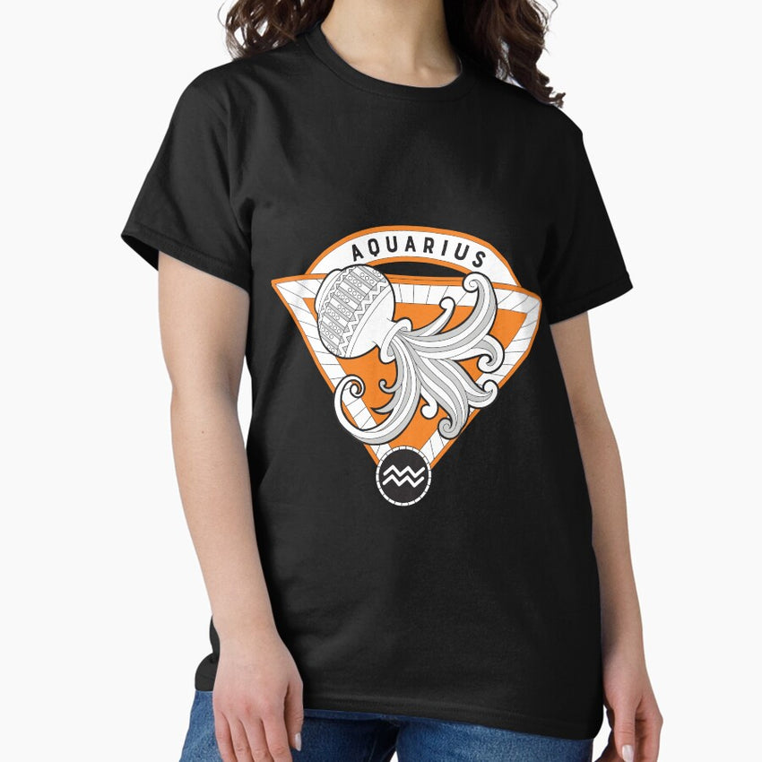 Aquarius The Water Bearer Zodiac Starsign Classic T Shirt