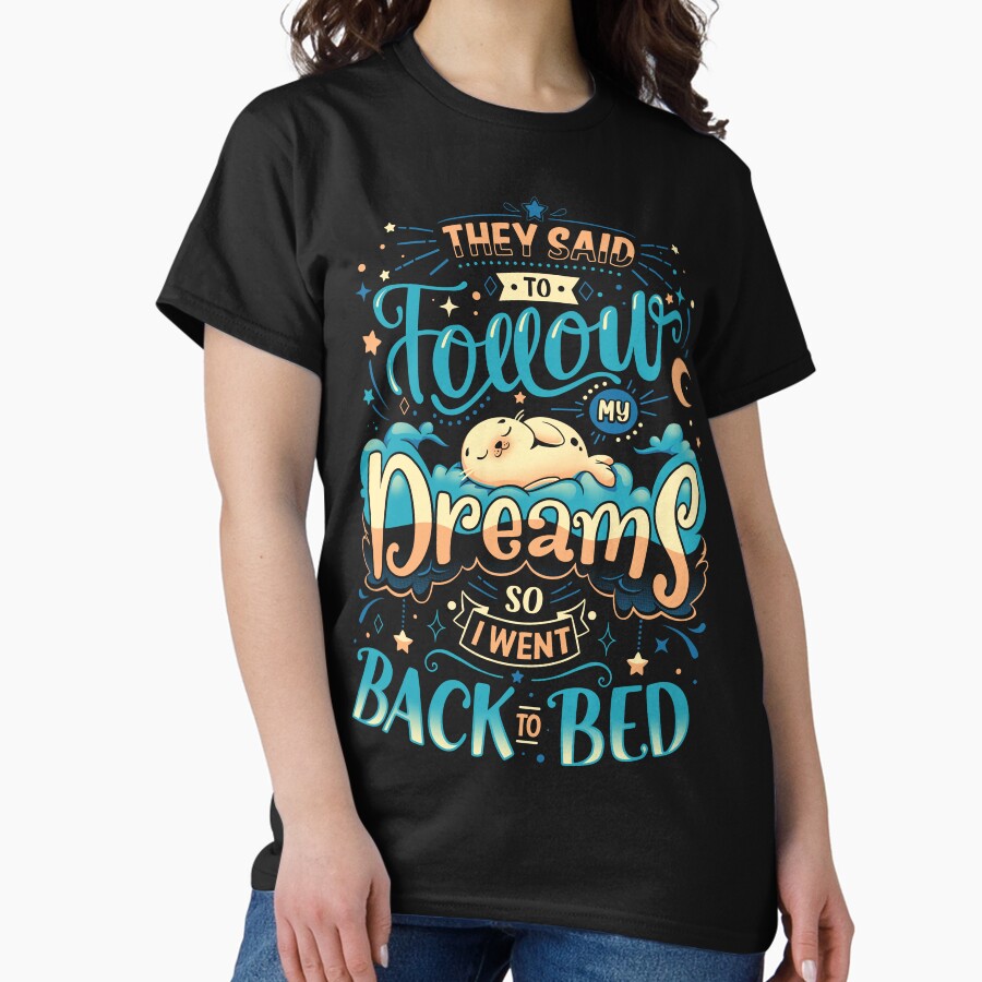 Back To Dreaming Sleeping Baby Seal Classic T Shirt