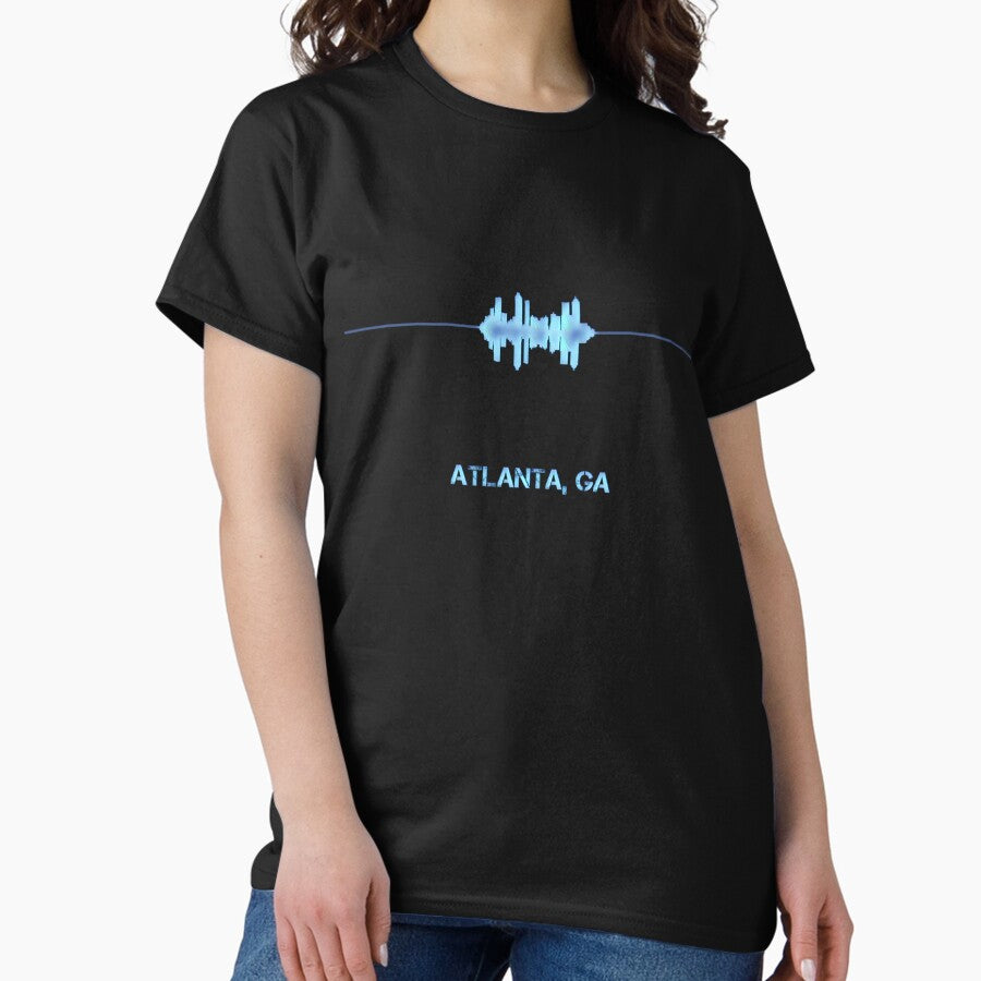 Atlanta Georgia Skyline Soundbite Pulse Classic T Shirt