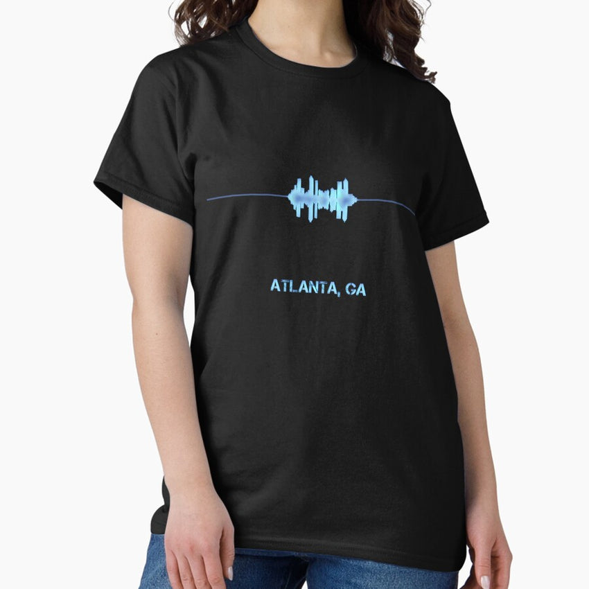 Atlanta Georgia Skyline Soundbite Pulse Classic T Shirt