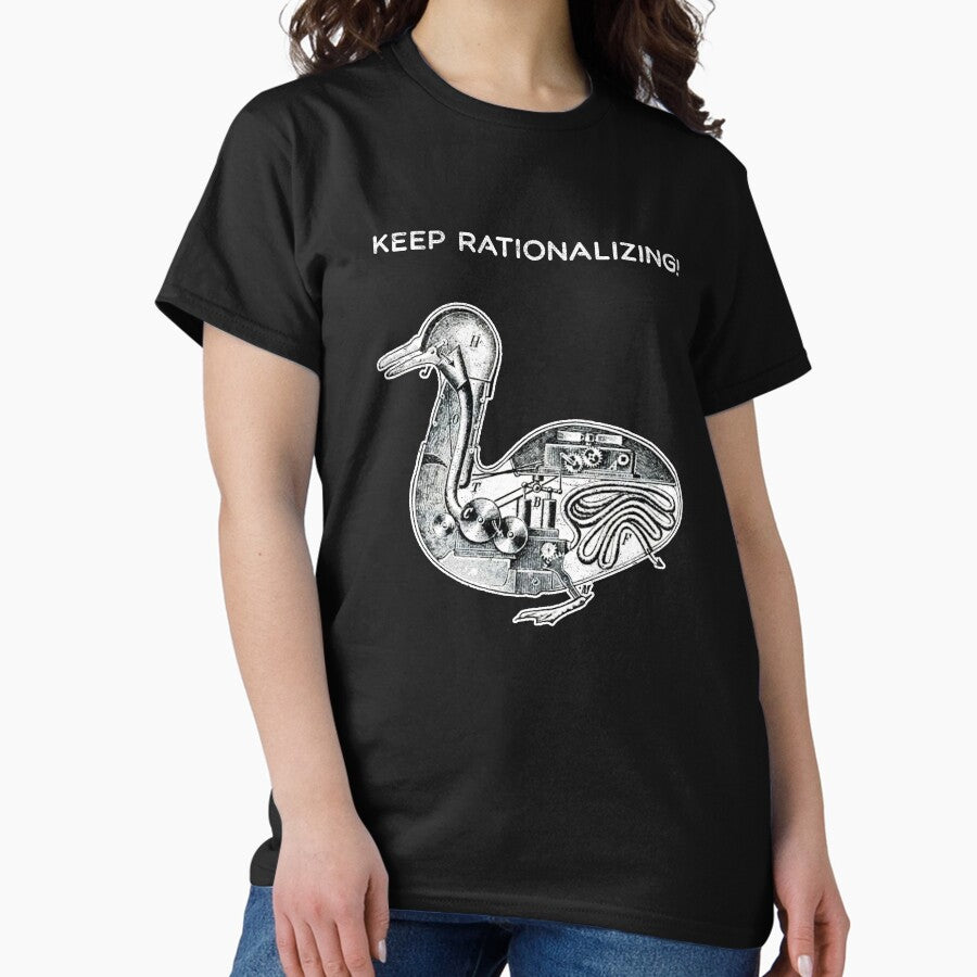 Descartes Robot Duck Keep Rationalizing Classic T Shirt