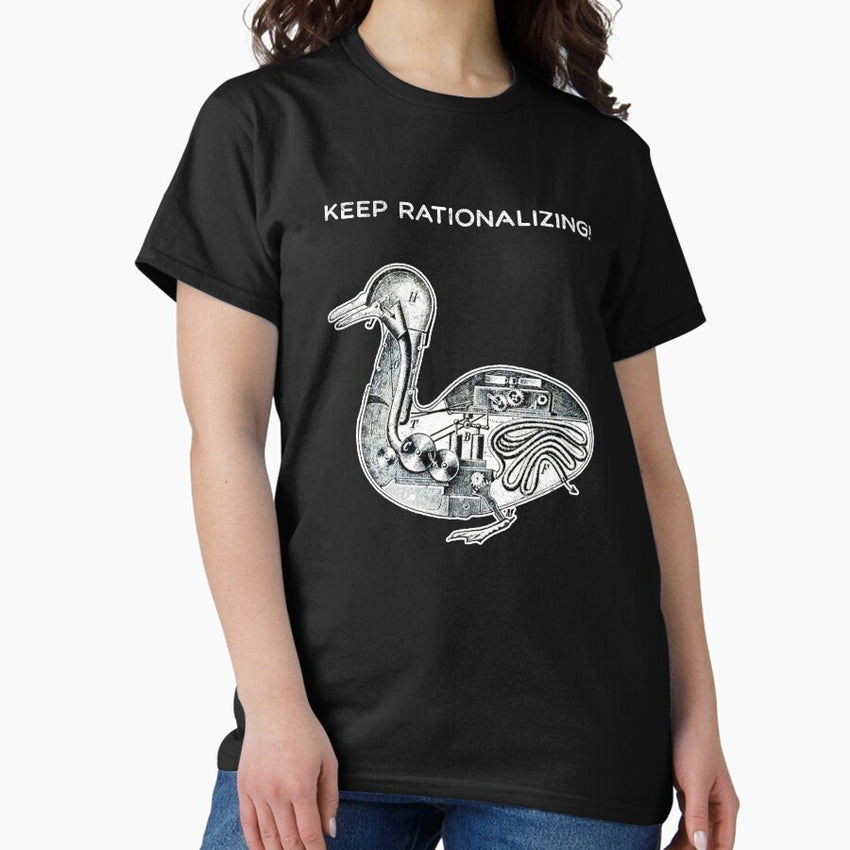 Descartes Robot Duck Keep Rationalizing Classic T Shirt