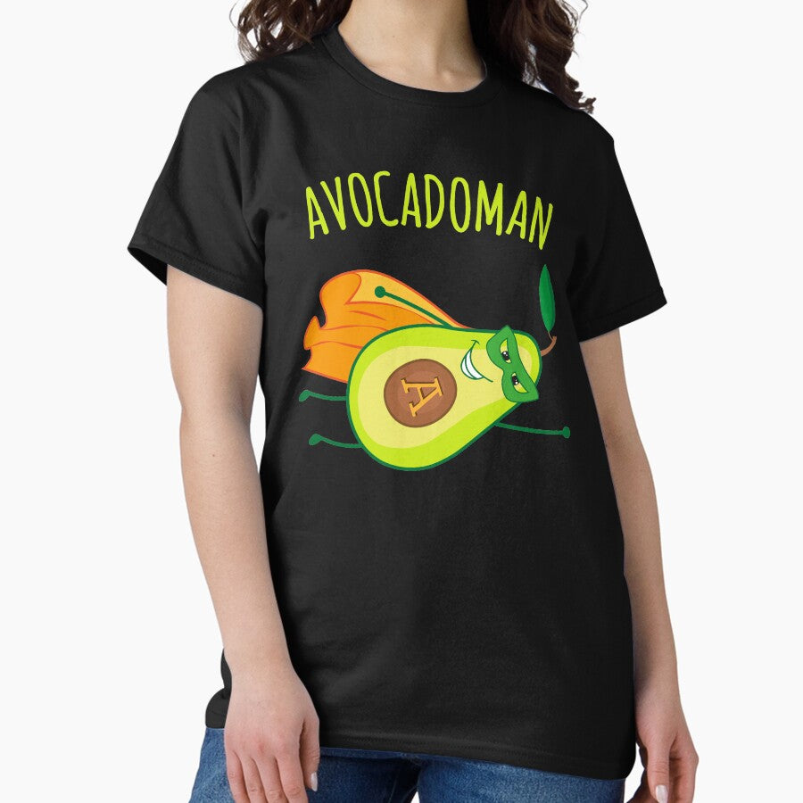 Avocadoman, Avocado, Funny, Superhero Classic T-Shirt